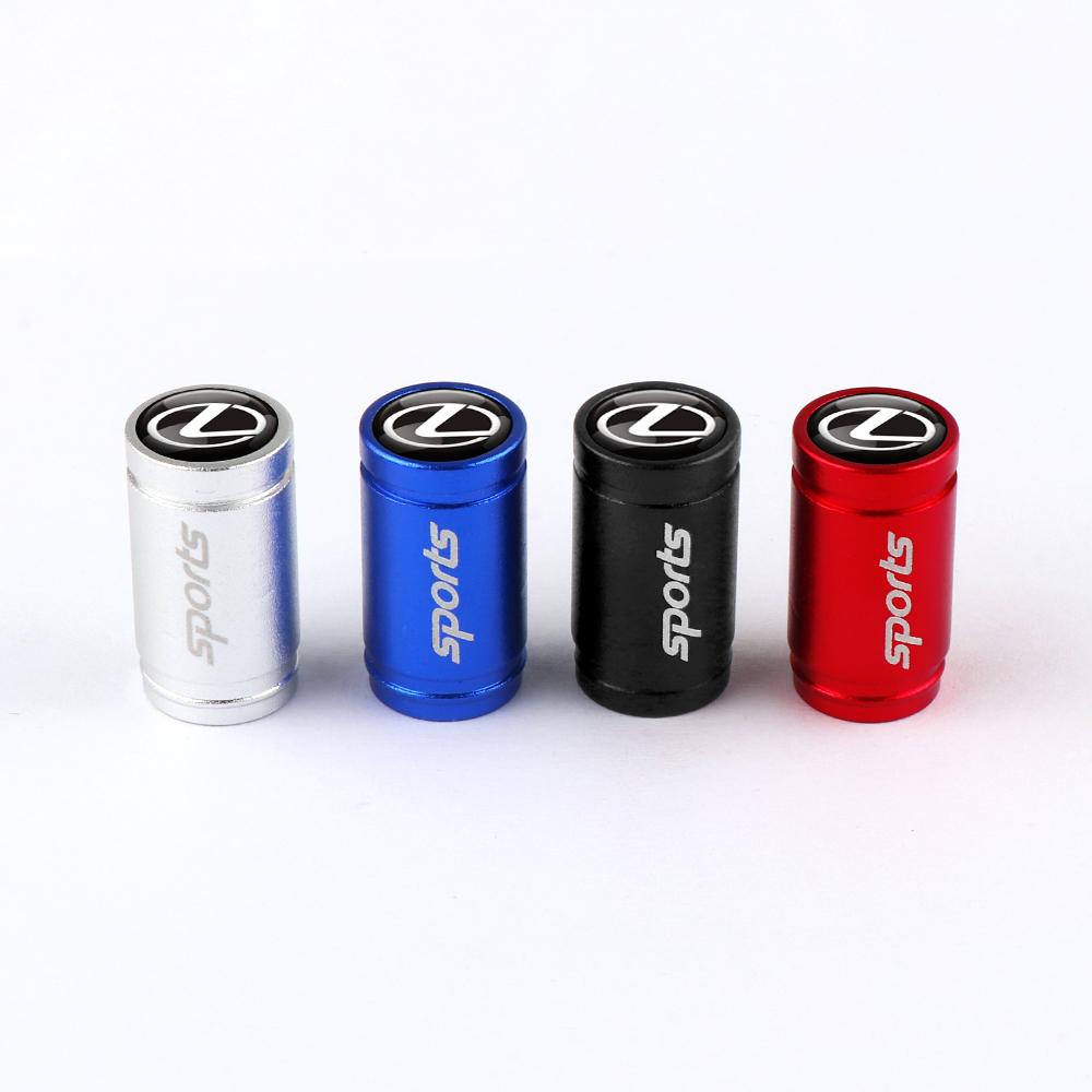 4Pcs Metal Car Wheel Tire Valve Caps Tyre Air Valve Covers For Lexus IS250 Ct200h LS430 ES300h UX250 LX570 NX300h IS300h RX330CE7