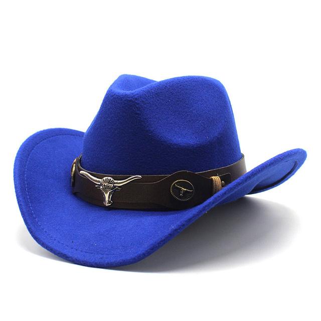 Winter Women 'S Men 'S Wool Hollow Western Cowboy Hat With Fashion Belt Gentleman Lady Jazz Cowgirl Toca Sombrero Cap