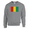 Sweat-shirt - PIXELFORMA - Drapeau de la Guinée - Gris - Manches longues - Col classique