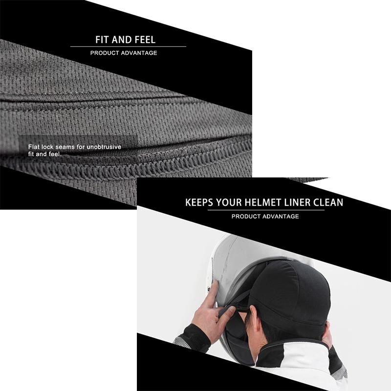 Motorcycle Helmet Inner Cap Cycling Racing Hat Headwear Skull Beanie Quick Dry Breathable Moisture Sweat Wicking