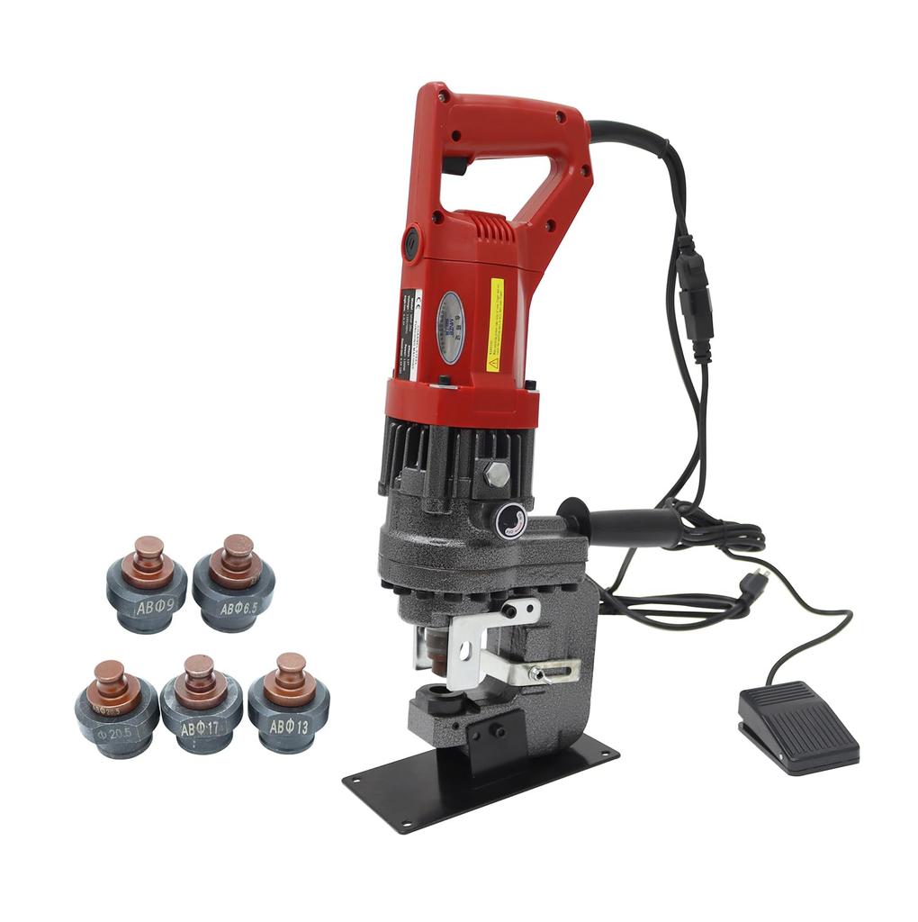 INTBUYING Электрический гидравлический перфоратор 10т Мощный гидравлический перфоратор Сверление отверстий Швеллер Стальной уголок Стальная медная пластина Алюминиевая пластина Стальная пластина Железо