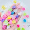 20 Pcs New Cute Mini Cartoon Shiny Heart-Shaped Flatback Resin Cabochons Scrapbook Diy Jewellery Decor Crafts Accessories A129