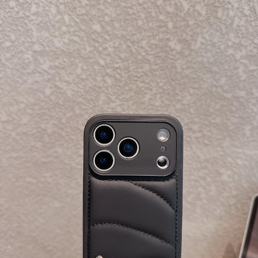 Чехол для iPhone 17 Pro Дизайн пуховика Покрытие из ПУ-кожи ТПУ Задняя крышка телефона