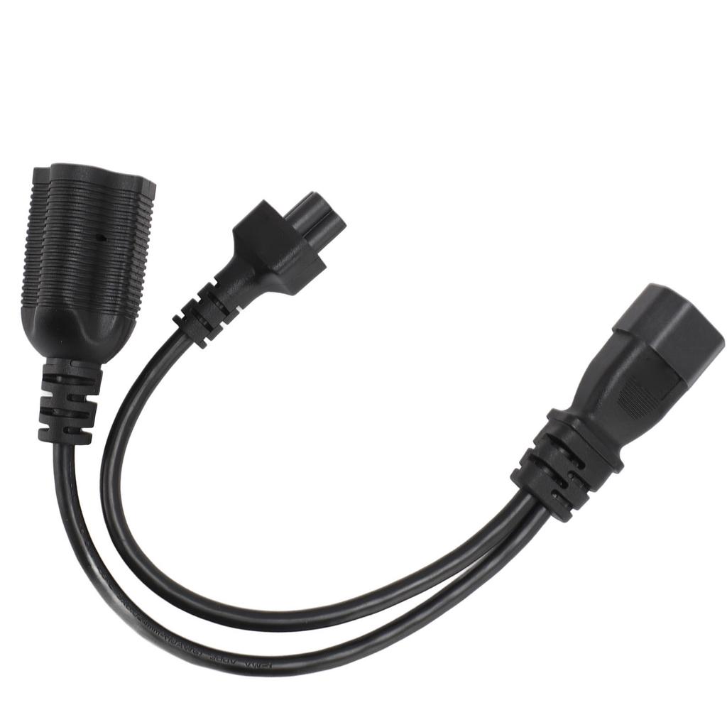IEC320 C14 To C5 and Nema 5‑20R Power Cord IEC320 C14 Male To C5 and Nema 5‑20R Female Y Spliter
