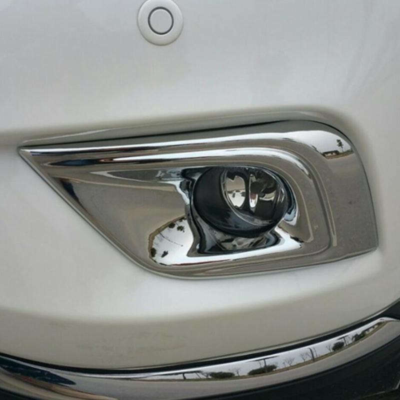 For Murano 2015 2016 2017 2018 Car Chrome Front Fog Light Lamp Cover Trim