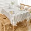 Tablecloth Cover Dining Table Simplistic Fresh Linen Cotton Tassel Waterproof Anti -Stain Rectangular Round Wedding Birthday