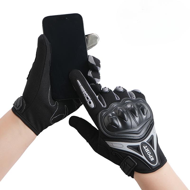 Мотоциклетные перчатки Четыре сезона Полностью закрывающие пальцы Защита сенсорного экрана Защита от падений Рыцарские гоночные Дышащие Противоскользящие Перчатки для езды на мотоцикле