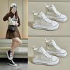 Холщовые кроссовки на платформе для женщин, кроссовки для бега на шнуровке, теннисная обувь, повседневные дышащие кроссовки, легкие высокие парусиновые туфли без шнуровки