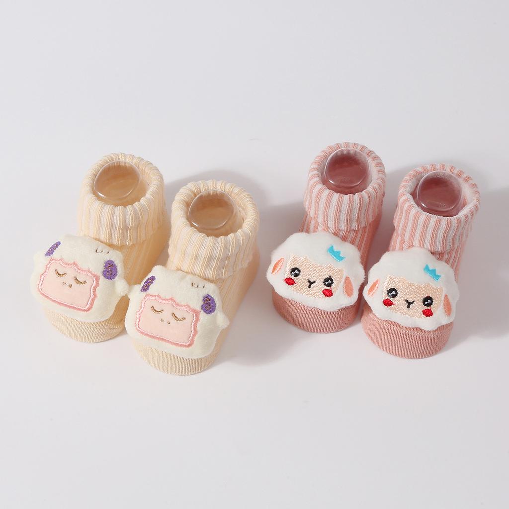 Новые Kawaii хлопковые мягкие носочки для новорожденного, носочки с мультяшными животными и 3D-куклами для девочек и мальчиков, детские розовые короткие носочки 0-6 месяцев