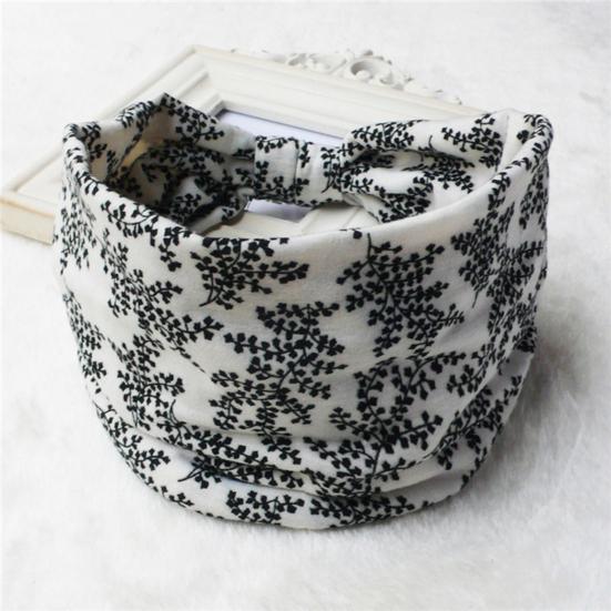 Bohemia Style Yoga Headband Floral Pattern Knot Design Wide Hairband Sweat Absorbing Fitness Sport Headband Head Wrap