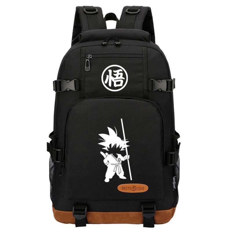 Dragon Ball Print Oxford Backpack School College Travel Lightweight Dual-Strap Laptop Bag Unisex 20L Capacity