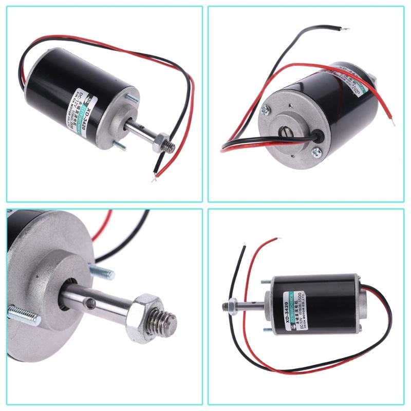 Высокоскоростной электрический редукторный двигатель 3500 об/мин, 12 В, 30 Вт, с постоянным магнитом