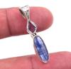 Подвеска из натурального кианита, розового аметиста из стерлингового серебра 925 пробы 1,50 дюйма z7b31