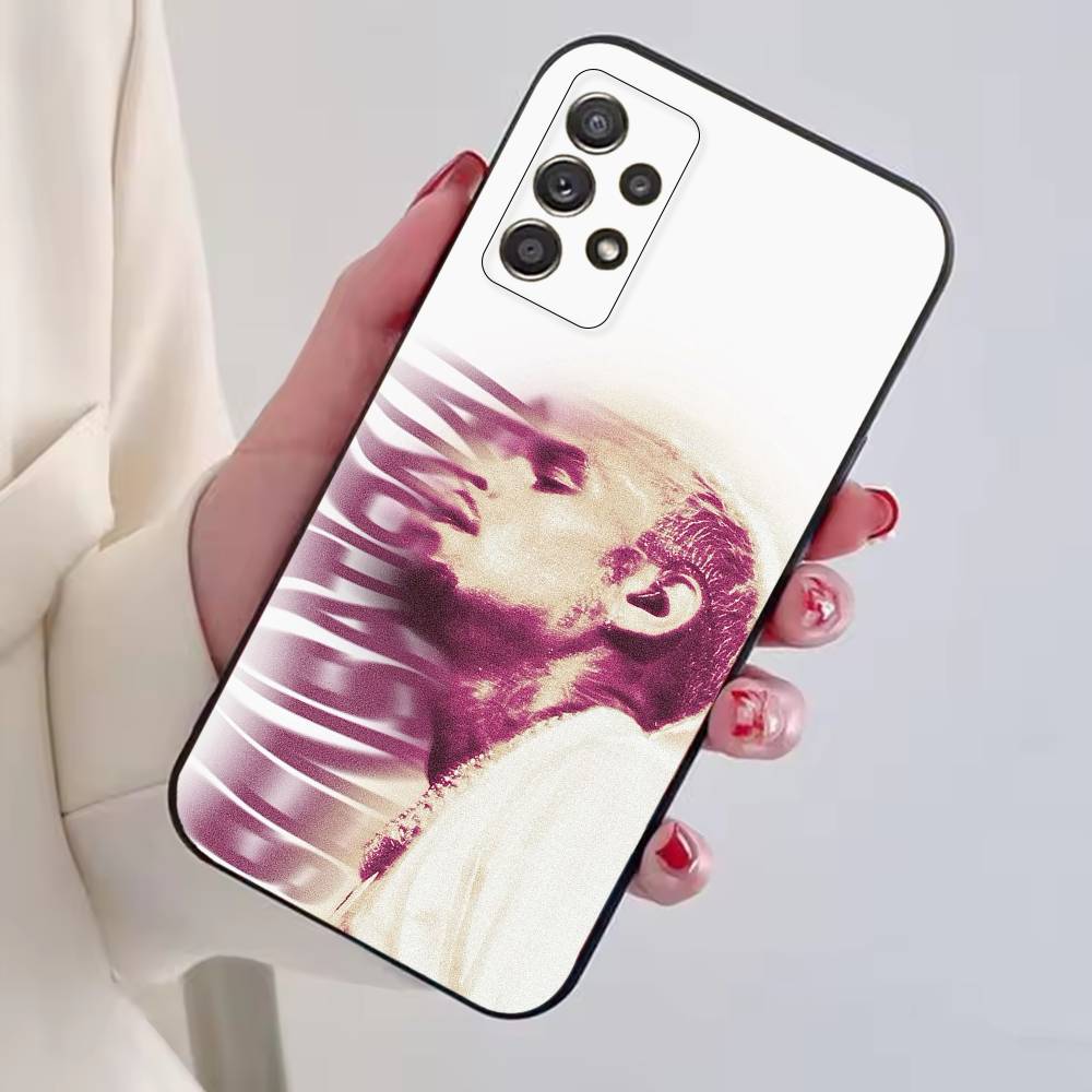 R&B Singer C-Chris Brown Phone Case Black Silicone Soft For Samsung S25,S24,S21,S22,S23,S30,Ultra,S20,Plus,Fe,Lite