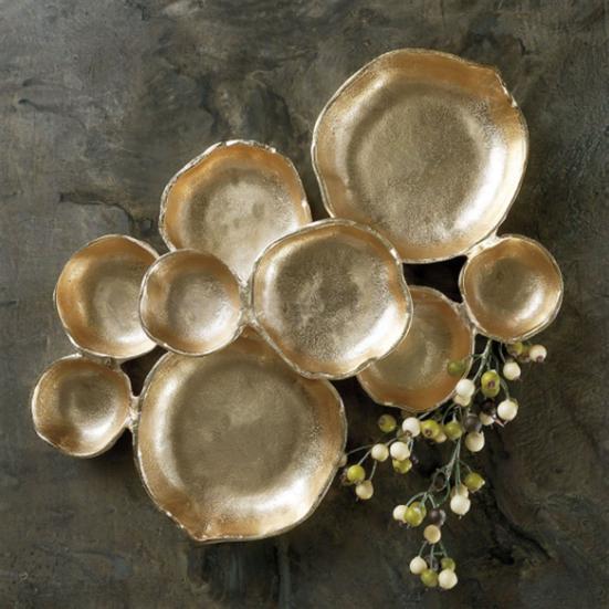 Декоративная сервировочная тарелка с 9 отделениями для закусок, многосекционное блюдо, современный металлический поднос для еды на стол для вечеринок и встреч.