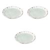 Set of 3 Hiwa Glazed Tokusa Round Plates X Ceramic Serving Plates by Setomonohonpo 9.0cm [28.7 2.8cm]