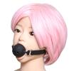 SM gag sex ball with hole soft rubber gag large, medium and small full silicone gag export source sex gag