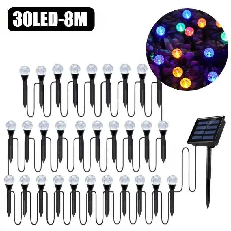 Уличный солнечный светильник Пузырьковый шар Водонепроницаемый газонный светильник Садовый сигнальный фонарь Гирлянда для патио Кемпинг Украшение для дня рождения Освещение