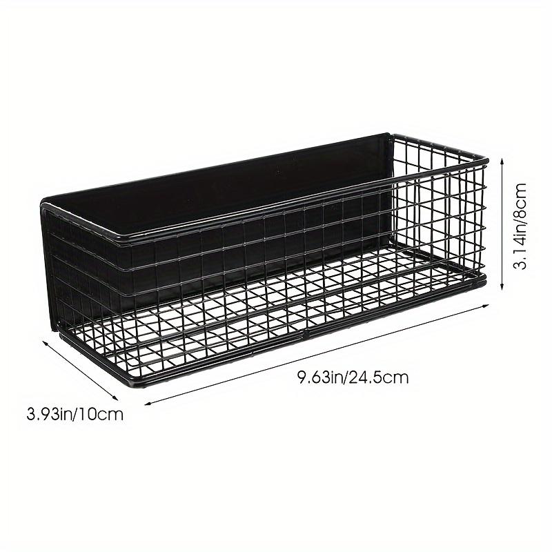 [Popular Choice] 1pc No-Drill Magnetic Storage Rack - Contemporary Metal Wire Basket for Refrigerator & Washing Machine Side, Breathable