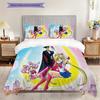 Cute cartoon theme Sailor Moon Tsukino Usagi cartoon comfortable home duvet cover and pillowcase (1 * duvet cover+2 * pillowcase, without core)A2