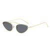 Fashion Korean Luxury Cat Eye Sunglasses Women Unique Small Oval Sun Glasses Metal Frame Cool Triangle Eyewear Uv400