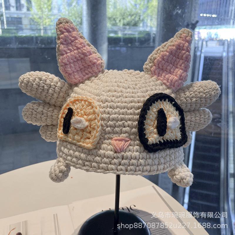 Fashion handmade cartoon wool hat men's and women's party personalized knitted hat new warm cold hat