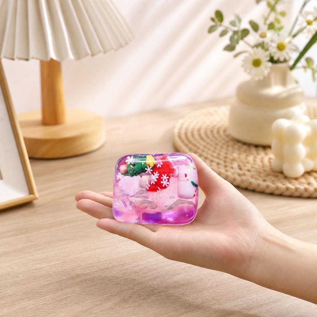 Christmas Square Toy 4.5 cm Stress for Sensory Play
