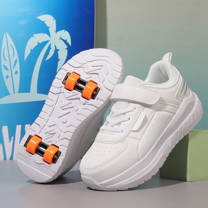 New Retractable Four-Wheel Roller Skates for Adults & Students - Double Wheel Flying Shoes for Men & Women