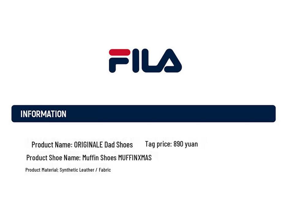 Fila Женские MUFFINXMAS Рождественская версия Папины кроссовки