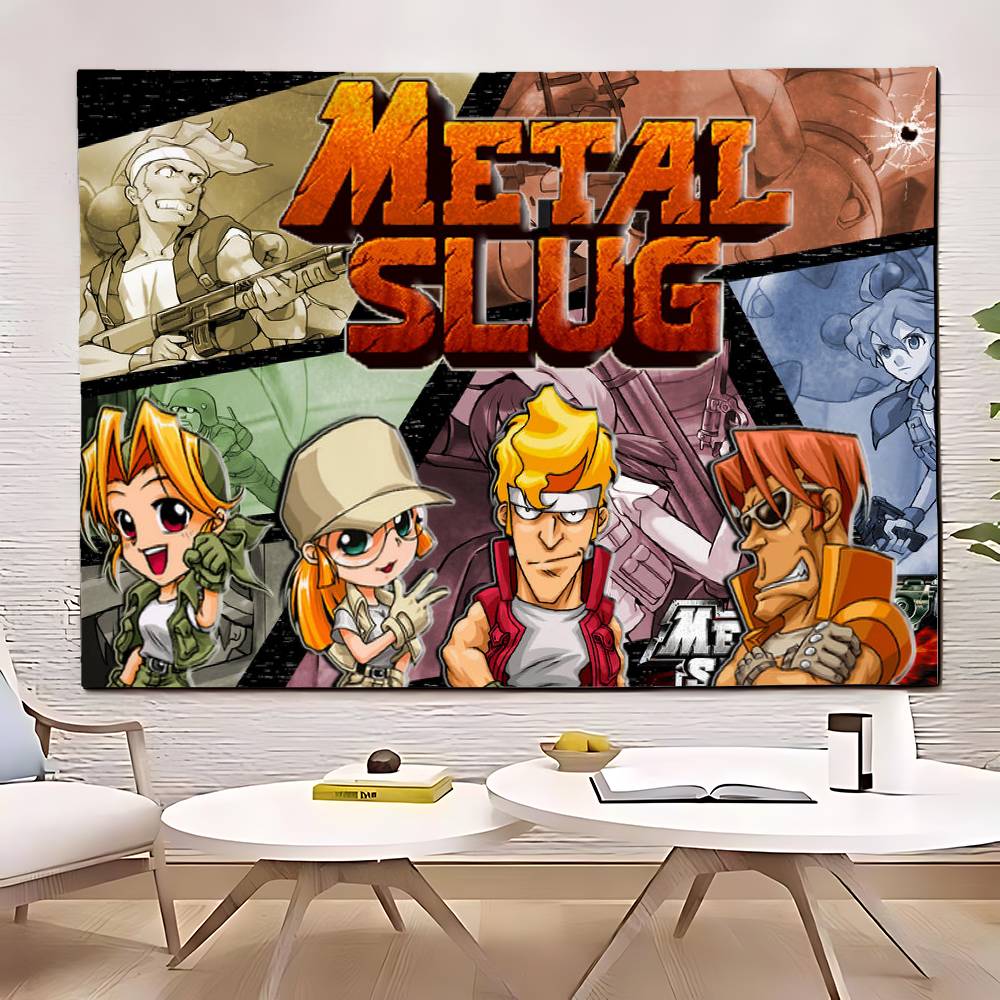 Ретро-игра MMetal SSlug Геймер Гобелен Индивидуальные гобелены различных стилей Настенные подвески Печать фотографий Настенные подвески