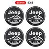 3D 4pcs 56mm 60mm 65mm Car Wheel Center Hub Cap Stickers Decal For Jeep Grand Cherokee Wrangler JK Gladiator Compass Renegade NXJPT1