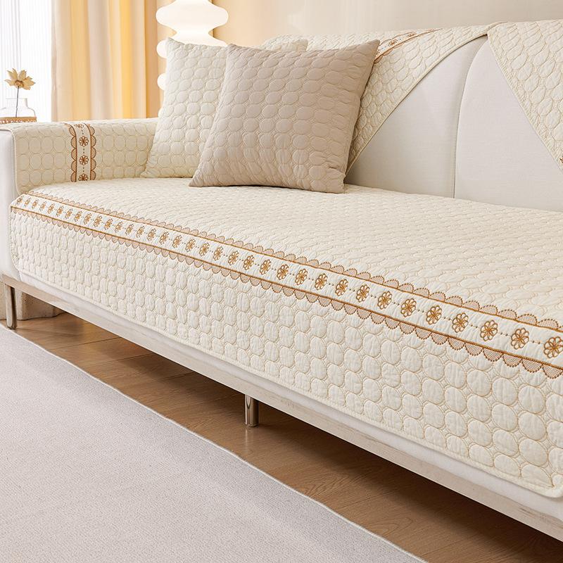 Подушка для дивана из стираного хлопка, универсальная для всех сезонов, ткань из стираного хлопка, простой чехол для дивана, нескользящая подушка, утолщенная и универсальная.