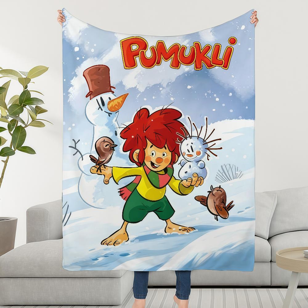 Мультяшное одеяло-плед M-MeisterS E-EderS Und Sein Pumuckl, суперуютный, плюшевый, для гостиной, дивана, детские подарки на день рождения