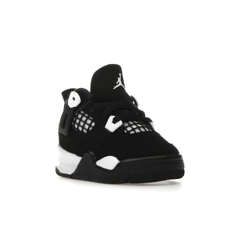 Air Jordan 4 Retro TD White Thunder Baby Sneakers Black FV4538-001