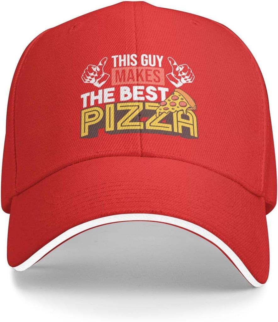 Best Pizza Makes Guy Baseball Cap Polyester Adjustable Sandwich Hat Casual Sports