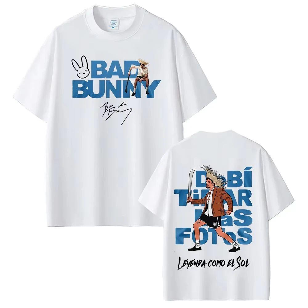 Hip Pop Tees Rapper Bad Bunny Tour 2026 Debi Tirar Mas Fotos DTMF Merch TShirts Fashion Pop Music T Shirts Streetwear Unisex