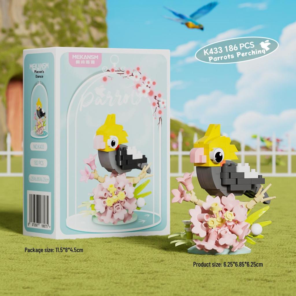 Совместимые оригинальные образовательные строительные блоки Lego для детей в виде птицы ара