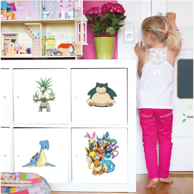 Наклейка на стену Покемон из ПВХ материала для декора детской спальни и класса