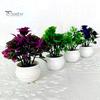 Puntos Artificial Plastic Non Fading 1 Set Bonsai Decorative Simulation Chinese Rose Plants