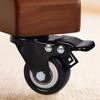 4PCS Mute Rubber Wheels Smooth Rolling Industrial Casters Heavy Duty Casters  Workbench Trolley