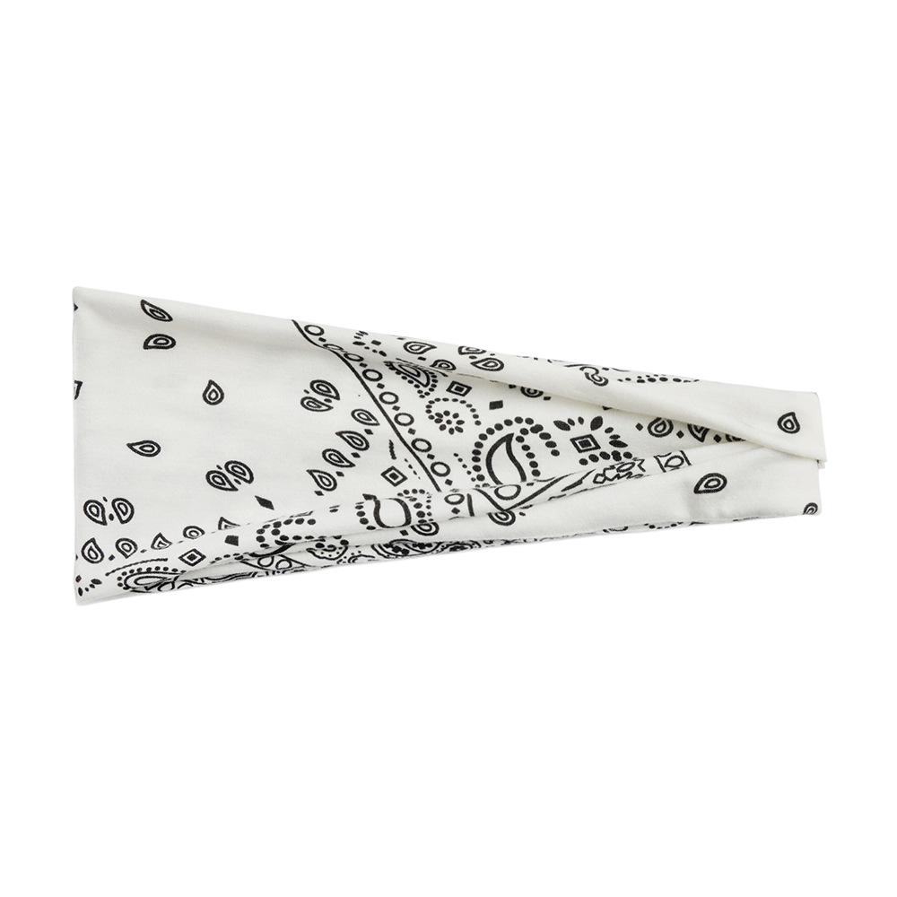 Женская спортивная повязка на голову, повязка на голову для йоги, впитывающий пот пояс, антиперспирант, широкий край, напечатанный платок, аксессуары для волос