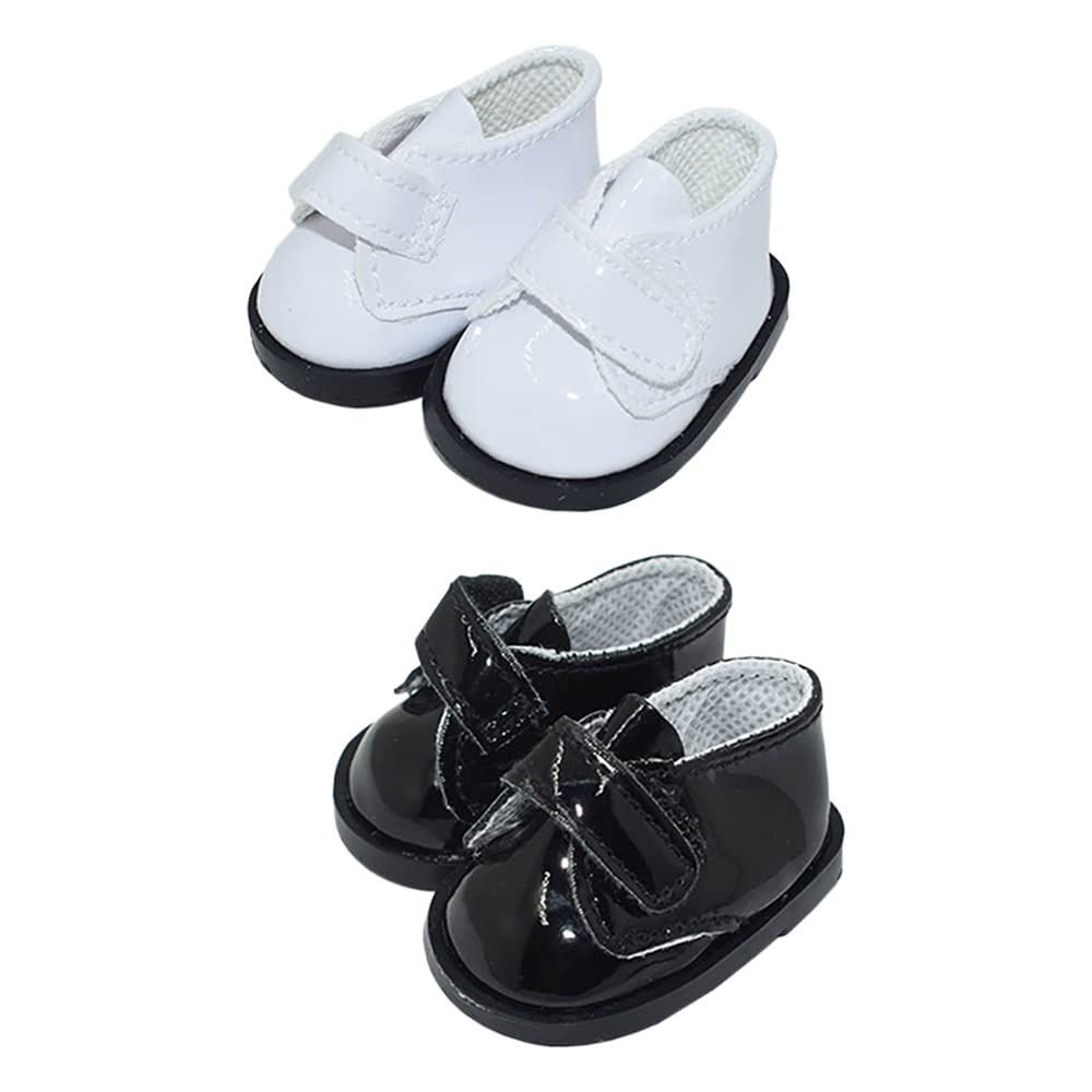 Niannyyhouse 20cm Doll Shoes for Plush Leather Cotton Doll Set of Shoe Length Doll Baby Toys, Shoes2, Velcro, Shoes, 2, 5.5cm, Shoes, Dress-up (z-3)