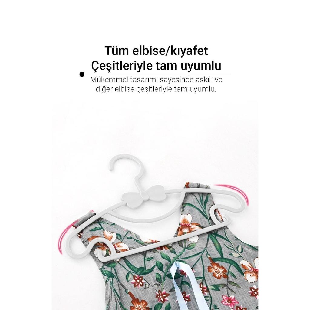 Милые 12 штук розовые детские вешалки с бантом-бабочкой