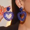 Valentine's Day Love Earrings Fashion Colorful Women's Crystal Earrings Female Personalized Exaggerated Earrings