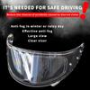 Universal Motorcycle Helmet Shield Anti-Fog Film Clear Visor Lens Insert Fog Resistant Rain Water Repellent Anti-scratch