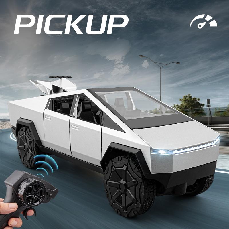 1/24 Tesla Cybertruck Радиоуправляемая Машина Внедорожник Пикап Модель Машины из Сплава Литье под Давлением Машина на Радиоуправлении Подарки Соревновательная Машина Игрушка для Мальчиков Дети