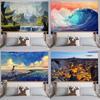 Fashion Home Decoration Tapestry Anime Landscape Pattern Bedroom Living Room Tapestry