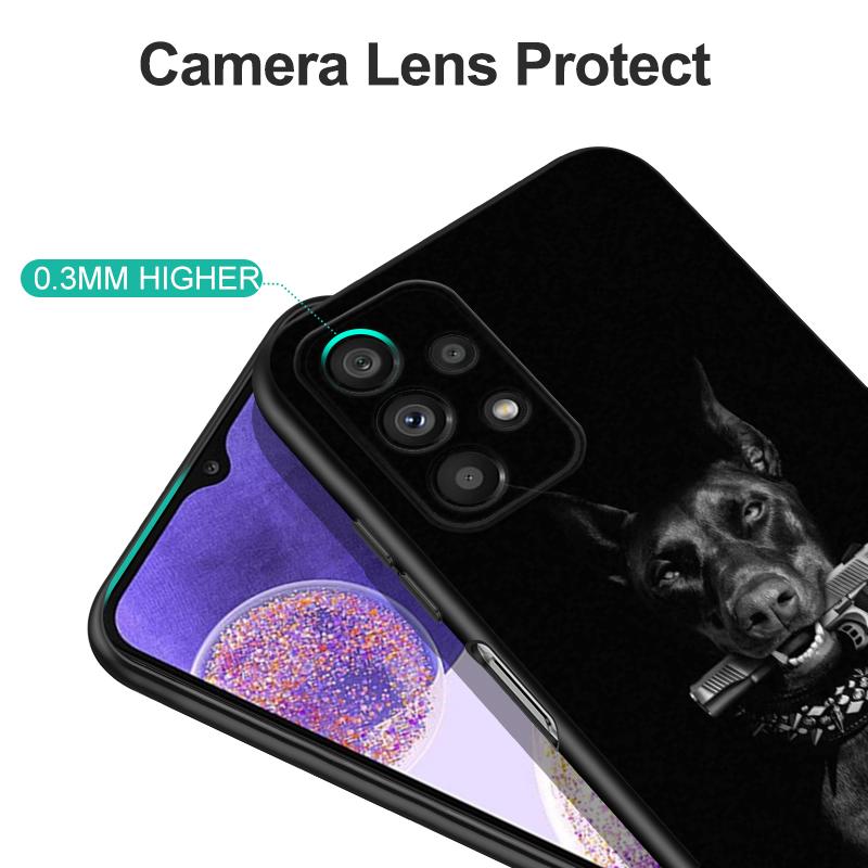 Black Tpu Case For Oneplus 8 Pro 8t 9 9R Nord 2 Ce N10 N100 N200 4G 5G  Doberman