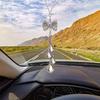 Bling Rhinestone Car Charms Rear View Mirror Decoration with Lanyard Easy To Install Sun Catcher Ornament Hanging Pendant