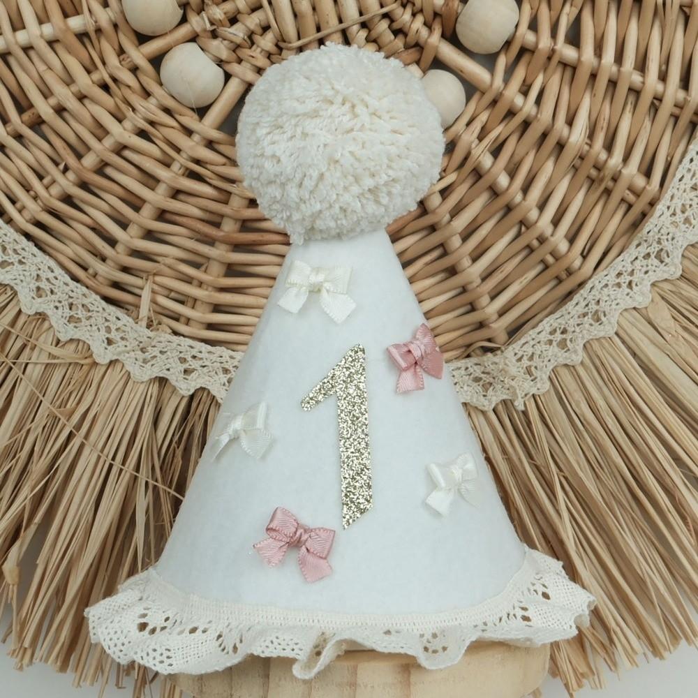 Photo Props Birthday Hat Sweet Bow Lace Ruffle Hat Princess Birthday Hat Birthday Decoration